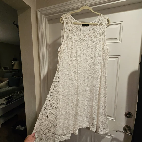 Lane Bryant 22/24 Elegant White Lace Dress - Picture 1 of 9